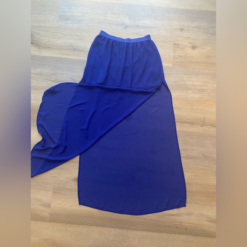 Long Sheer Blue Maxi
